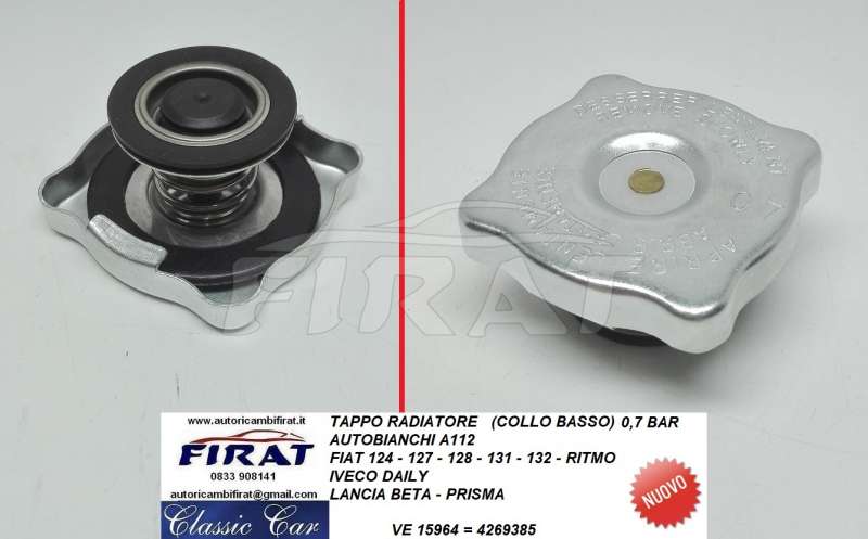 TAPPO RADIATORE FIAT 124 127 128 131 RITMO A112 (15964)